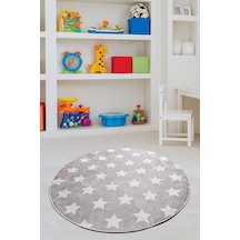 Yıldız Gri Djt 200X200 Cm Çocuk, Bebek, Genç Halısı