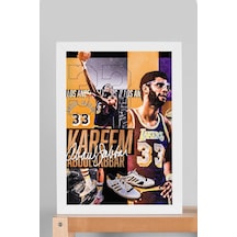 Kareem Abdul Jabbar Çerçeveli Tablo - Los Angeles Lakers Nba Posteri Tablo