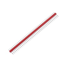 1x40 Erkek Header 40 Pin 2.54mm 180 Derece - Kırmızı