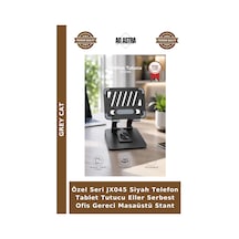 Özel Seri Jx045 Siyah Telefon Tablet Tutucu Eller Serbest Ofis Gereci Masaüstü Stant