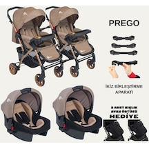 İkiz Bebek Arabası Çift Yönlü Bebek Arabası Sallanır Taşıma Puset İkiz Birleştirme Aparatlı