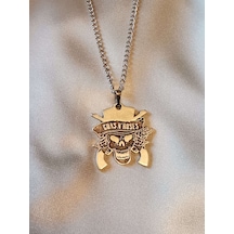 Orko Takı Guns N Roses Logo Zincirli Kolye Gümüş