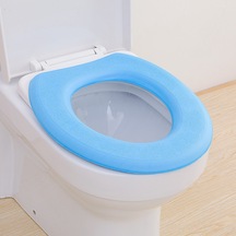 Vkemall Uzun Tip Tuvalet Koltuğu - Pp Malzeme, Yavaş Kapanma, Kolay Kurulum, Ergonomik Tasarım Mavi