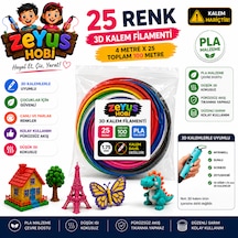 Zeyus Filament 25 Renk 4 Metre 3d Kalem Filamenti