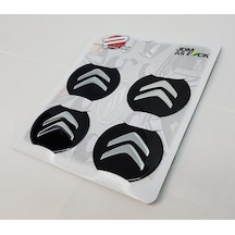 Jant Göbeği Arma Citroen Alüminyum 54Mm. 4'Lü Set Siyah