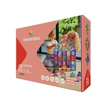 Cleverclixx Large Creative Pack Manyetik Bloklar, Pastel 125 Parça
