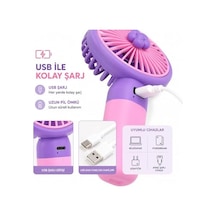 Talky Şarjlı Mini El Fanı Usb Taşınabilir Sessiz Masaüstü Vantilatör 3 Kademe Soğutucu Pervane Multicolor Karışık Renk Acı Kahverengi