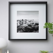 Sannahed 50x50 Cm Siyah Çiçek Eşya Konabilen Derin Kutu Çerçeve Ahşap Fotoğraf Resim Çerçevesi