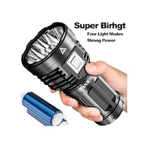 Led El Feneri Cob Yan Işık Usb Şarj Edilebilir El Feneri Açık Taşınabilir Lamba 4 Modu Kamp Yürüyüş Balıkçılık Avcılık İçin Su Geçirmez Işık Siyah