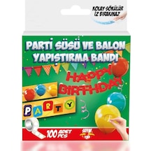 Parti Süsü ve Balon Yapıştırma Bandı Kolay Sökülür İz Bırakmaz Şeffaf 100AD