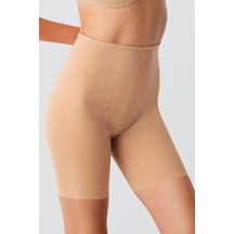 Cotonhause Kadın Korseli Şort Ten Yüksek Bel Toparlayıcı Dikişsiz İnce Korse New Bra Özel Koleksiyon 369602 Ten
