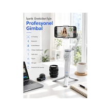 Akıllı Telefon Gimbal Sabitleyici 360 Takip Özellikli Profesyonel Video Çekim Stabilizeri Renkli