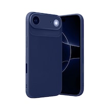 Apple iPhone Uyumlu   17 Air Auto Focus Karbon Kapak - Lacivert Düz Renkli