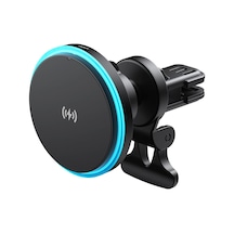 Mag Wireless 15w Kablosuz Hızlı Şarj, Magsafe Uyumlu Mıknatıslı Araç İçi Telefon Tutucu Ve Şarjı