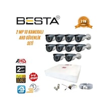 2mp Ahd 1080p Gece Görüşlü 10 Kameralı Güvenlik Sistemi