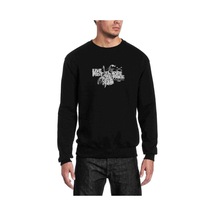 Live Fast Ride Free Baskılı Siyah Erkek Örme Sweatshirt