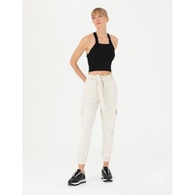 Pierre Cardin Kadın Krem Kanvas / Chino Pantolon 50263722-vr071 Krem