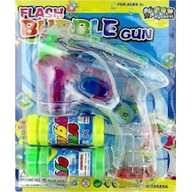 Flash Bubble Gun Pilli Sesli Işıklı Müzikli Köpük Atan Tabanca