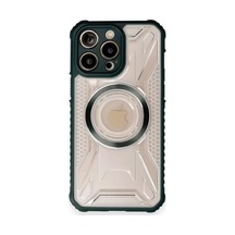 Sh Newface Apple İphone Uyumlu 12 Pro Max Kılıf Prag Magneticsafe Kapak - Koyu Yeşil Najmaddin