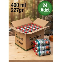 Kamptek Ocak Strong / Steel Gazı Profesyonel Valfli Pürmüz Kartuşu 24 Adet Gri