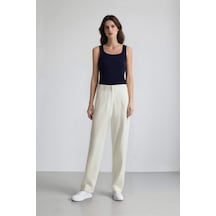 DeFacto Carrot Fit Crop Kumaş Pantolon Fermuarlı Yüksek Bel Dar Paça C2466AX25SPER105