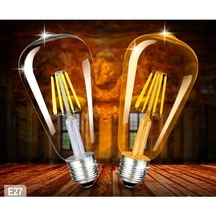 Edison Rustik Ampul St64 4w Led Dekoratif Vintage Ampul 4 Adet