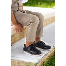 Kiko Kids Cırtlı Erkek Bebek Sünnet Ayakkabısı 100 Cilt Siyah 001