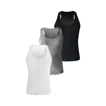 Josejuan 3'lü Erkek Atlet Rambo %100 Pamuk Ribana 3201-siyah - Beyaz - Gri Melanj