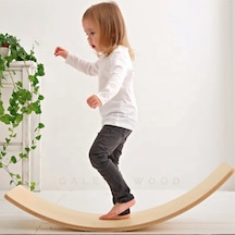 Galerywood Denge Tahtası, Balance Board, Doğal Ahşap Çocuk Oyuncak, Spor Ekipmanı, Eğitici Oyuncak Ahşap