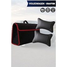 Volkswagen Crafter Uyumlu Siyah Renk Koltuk Yastığı Bagaj Çantası Lüks Model