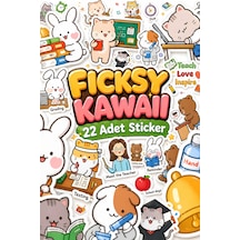 Kawaii Stili Sevimli Hayvanlar Eğitim Öğretmen Temalı Sticker Seti - 22 Adet Etiket Çıkartma Diğer