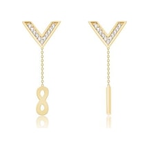 Gülaylar - Altın 14 Ayar Sonsuzluk Küpe N11.12372