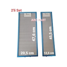 Alveus Aspiratör Alüminyum Filtre - 2'li Set - 20,5x47,6 Cm / 12,5x45,5 Cm
