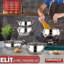 Elit 10 Parça Tencere Seti Gümüş