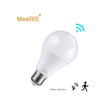 E27 Lampe Led Gece Lambası Hareket Sensörü Ile Ampul Merdiven Koridor Tuvalet Işık 10 Sıcak Beyaz