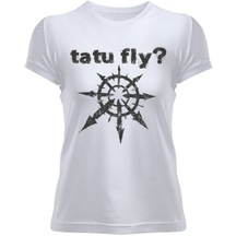 Tatu Fly - Nomad Bayan Beyaz Kadın Tişört