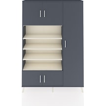 Arges Dolap 11 Raflı 5 Kapaklı 132x30x195 Antrasit-antrasit/a... Antrasit