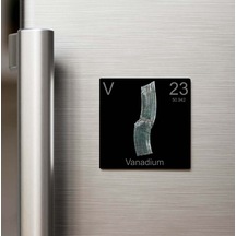 Vanadium Vanadyum Elementi Buzdolap Magneti 9x9 Cm