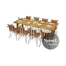 Neiwel Dore Doğal Ahşap Mutfak Ve Yemek Masası-70-120 Açık Ceviz
