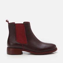 Yaya Hakiki Deri Bordo Yaya Kadın Düz Bot 01boy297290a780 Bordo-burgundy Bordo