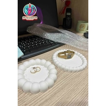 2 Li Dekoratif Bubble Organizatör Takı Tabağı & Sunumluk & Altlık