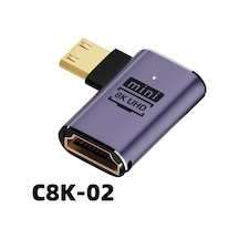 Uhd 2.1 Adaptör, 8k 60hz Hdtv Dişi Konnektörden Mini/microhd Erkek Konnektöre 8k Yüksek Çözünürlüklü