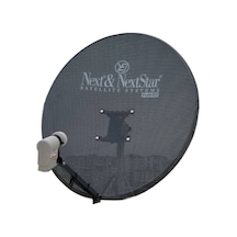 Next&NextStar  85 Cm Delikli Gri Renk Ofset Çanak Anten + Tekli Lnb​