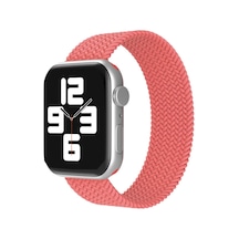 Apple Uyumlu Watch  42mm Ayarlı Solo Silikon Kordon - Pembe