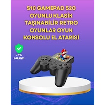 2.4 İnç Ekranlı 500 Oyunlu Taşınabilir Retro Oyun Konsolu, Şarjlı El Tipi Mini -