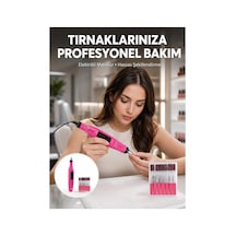 Elektrikli Profesyonel Manikür Pedikür Seti Değiştirilebilir Başlık Seçeneği Yeni Nesil Çok Renkli