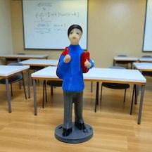 Sırt Çantalı -kitaplı Erkek Öğrenci - Teraryum Malzemesi