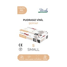 Vinil Şeffaf Muayene Eldiveni S - 1 Paket 100'lü