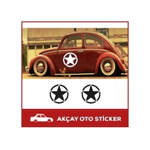 Army Star Yıldız Sticker (1 Adet) Yıldız Oto Sticker Araç Sticker