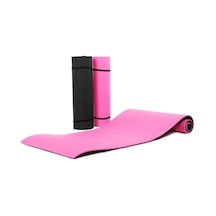 Çift Taraflı Yoga Minderi Ve Spor Matı, 16 Mm, 180x60 Cm, Pembe-siyah Diğer